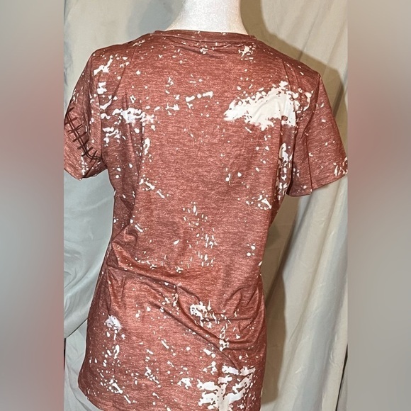 🏈My heart is on that field  VNeck womens TShirt with heart, peace, and football - Picture 8 of 9